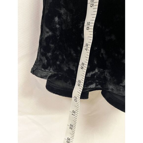 Express one eleven Womens Spaghetti Strap Deep V neck Velvet Top Black Lace Romp - Picture 5 of 10